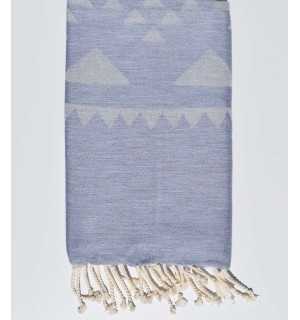 Toalla de playa bohemia gris Fouta Tunisia - 1