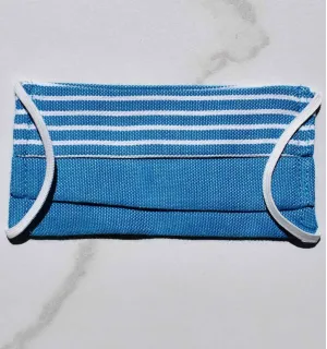 Mascarilla protectora para niños azul con rayas  - 1