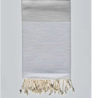 Toalla de playa beige gris  - 1