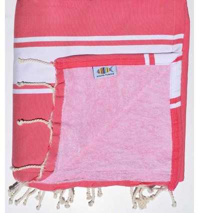 toalla de playa,duplicado esponja rosa fucsia y rosa claro