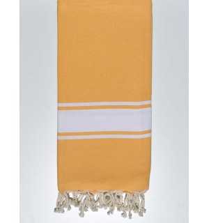 Toalla de playa grande amarillo mostaza 1.90m*2m Fouta Tunisia - 1