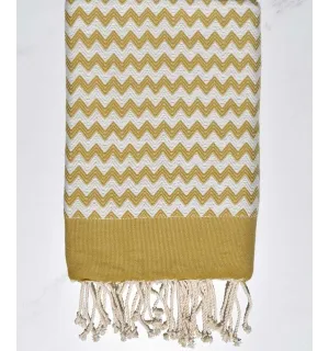 Toalla de playa zigzag buff Fouta Tunisia - 1