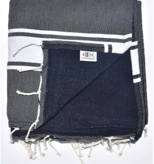 Toalla de playa esponja azul oscuro y azul medianoche Fouta Tunisia - 1