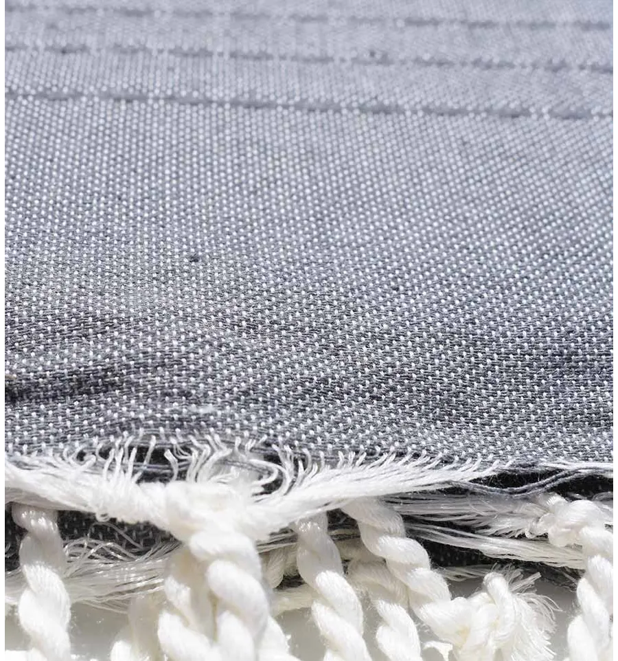 Grande toalla de playa gris 1.5m*2.5m Fouta Tunisia - 2