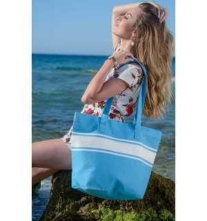 Bolso de playa azul Fouta Tunisia - 3