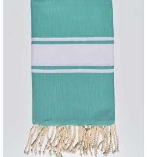 Toalla de playa verde tejido plato Fouta Tunisia - 1