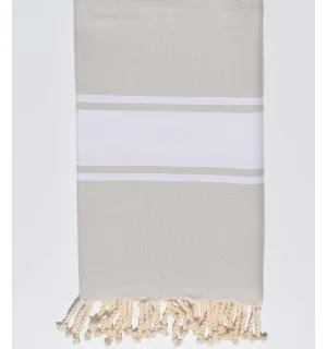 Toalla de playa gris arcilla Fouta Tunisia - 1