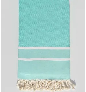 Fouta chevron verde turquesa Fouta Tunisia - 1