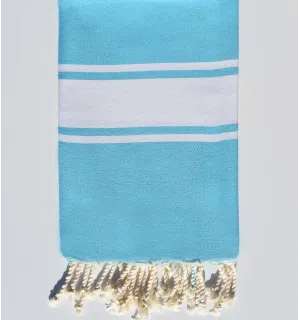 Toalla playa azul confitado Fouta Tunisia - 1