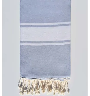 Toalla de playa Alice blue tejido plato Fouta Tunisia - 1