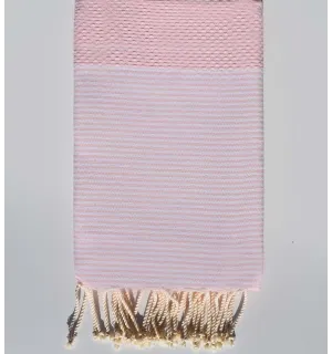 Toalla playa caramelo claro rosa  - 1