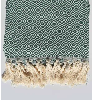 Plaid Verde botella 1.6m*2.5m Fouta Tunisia - 1