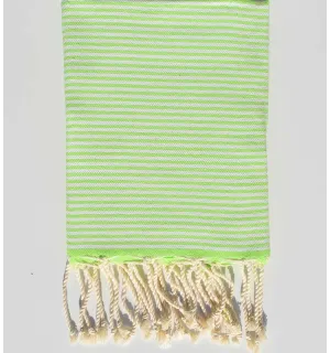 Toalla de playa para niños nido de abeja verde neón Fouta Tunisia - 1
