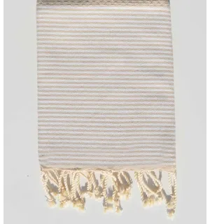 Toalla de playa nido de abeja beige para niños Fouta Tunisia - 1
