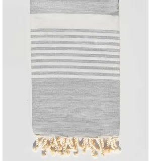 Toalla de playa arturo gris claro Fouta Tunisia - 1