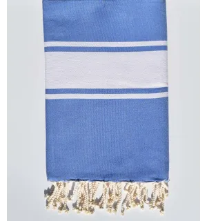 Fouta tejido liso lavanda azul  - 1
