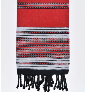 Toalla de playa arabesco rojo Fouta Tunisia - 1