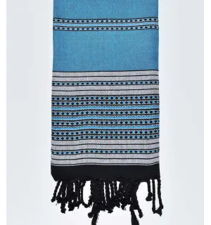 Fouta arabesque azul cerúleo  - 1