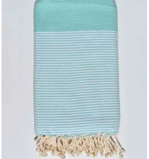 Toalla de playa gigante Verde cian Fouta Tunisia - 1