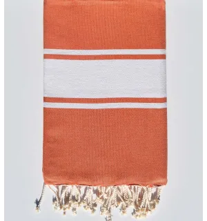 Toalla de playa naranja quemado Fouta Tunisia - 1
