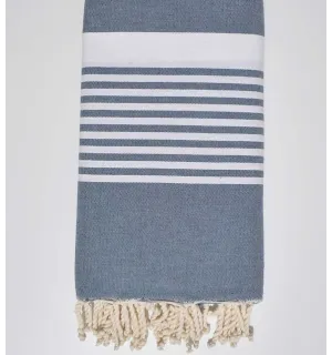 Toalla de playa gigante Azul cobalto oscuro  - 1