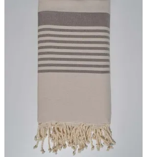 Toalla de playa gigante beige claro  - 1