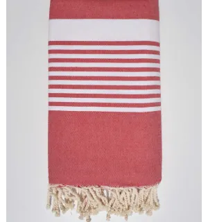 Toalla de playa gigante rojo Fouta Tunisia - 1