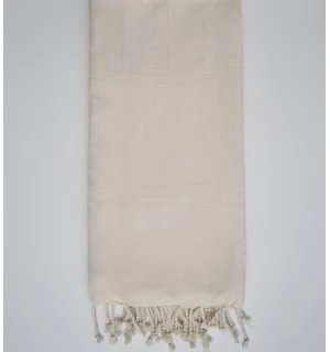 cubre cama blanco cremoso Fouta Tunisia - 1