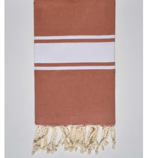 Fouta tejido liso terracotta  - 1