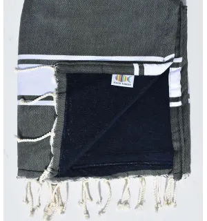 Toalla de playa  gris pizarra con forro esponja  - 1