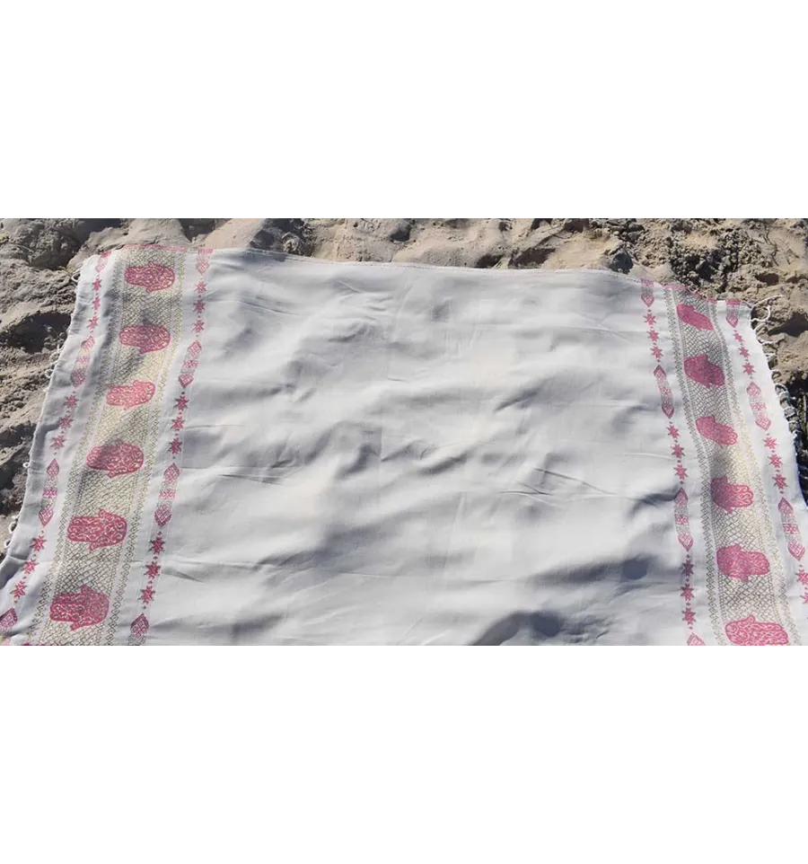 Fouta Khomsa rosa oscuro Fouta Tunisia - 5
