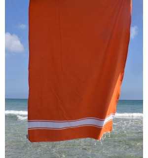 Toalla de playa Naranja caqui Fouta Tunisia - 3