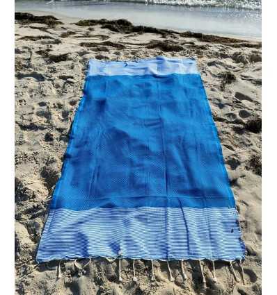 madre aniversario demoler Toalla de playa Azul marino con rayas - FOUTA TUNISIA