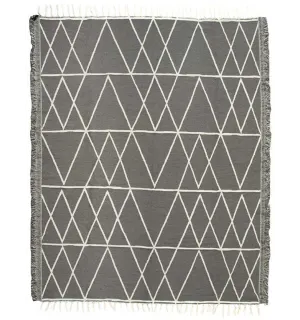 Alfombra gris acero Fouta Tunisia - 1