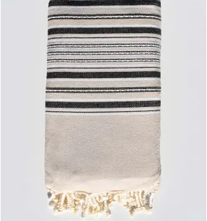 Toalla de playa grande beige vainilla Fouta Tunisia - 1