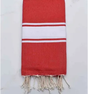 Toalla playa roja Fouta Tunisia - 1