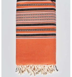 Toalla de playa grande naranja coral Fouta Tunisia - 1