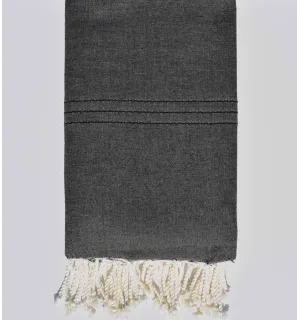 Toalla de playa gigante gris pizarra Fouta Tunisia - 1