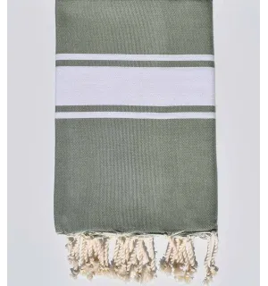 Toalla de playa verde salvia tejido plato Fouta Tunisia - 1