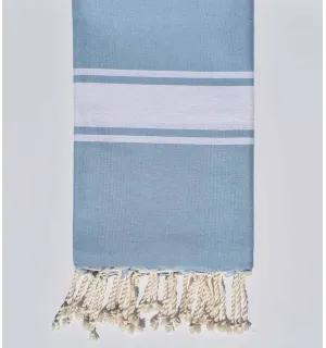 Fouta plato azul pastel oscuro Fouta Tunisia - 1