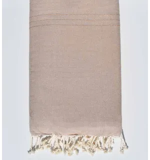 Toalla de playa gigante beige oscuro Fouta Tunisia - 1