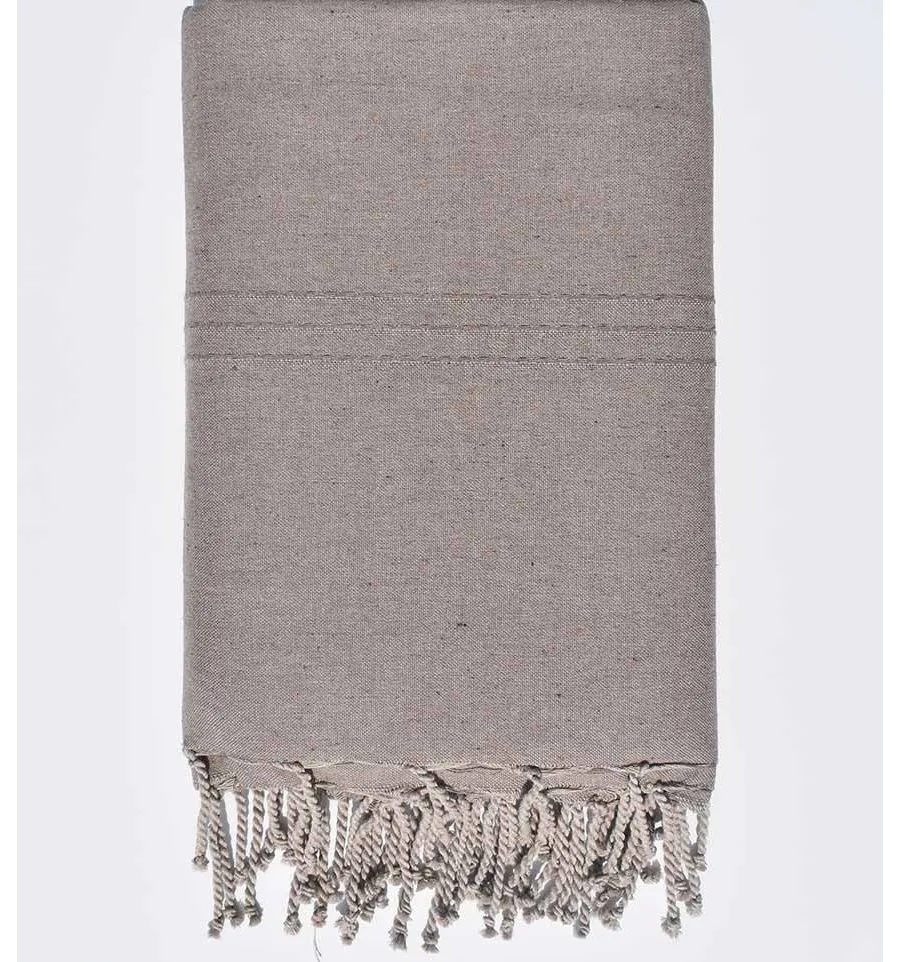 Toalla de playa gigante taupe Fouta Tunisia - 2