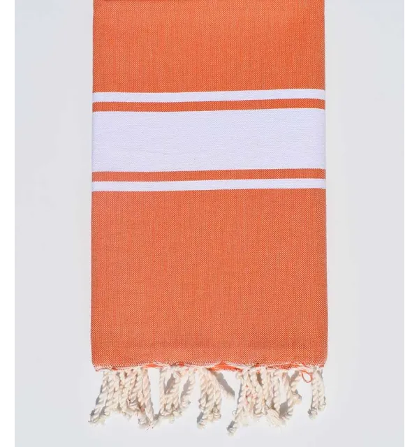 Toalla de playa naranja oscuro Fouta Tunisia - 1