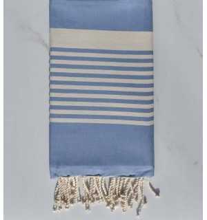 Toalla de playa Arthur azul pru Fouta Tunisia - 1