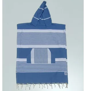 Poncho de playa infantil azul pastel Fouta Tunisia - 1