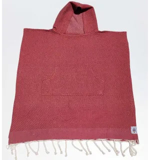 Poncho de playa infantil rojo terracota Fouta Tunisia - 1