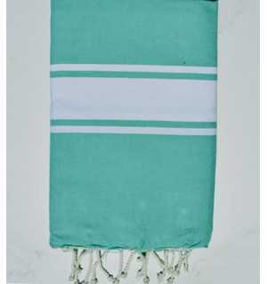Toalla de playa verde tejido plato Fouta Tunisia - 1 2