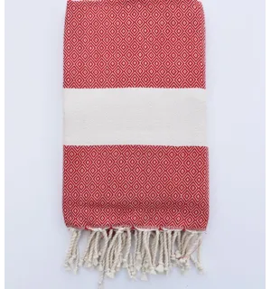 Toalla de playa Diamante rojo Fouta Tunisia - 1 2