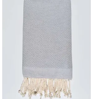 Fouta Toalla de playa unido gris claro Fouta Tunisia - 1
