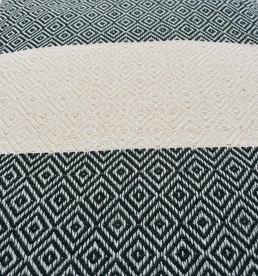 Toalla de playa Diamante Verde Oscuro Fouta Tunisia - 2